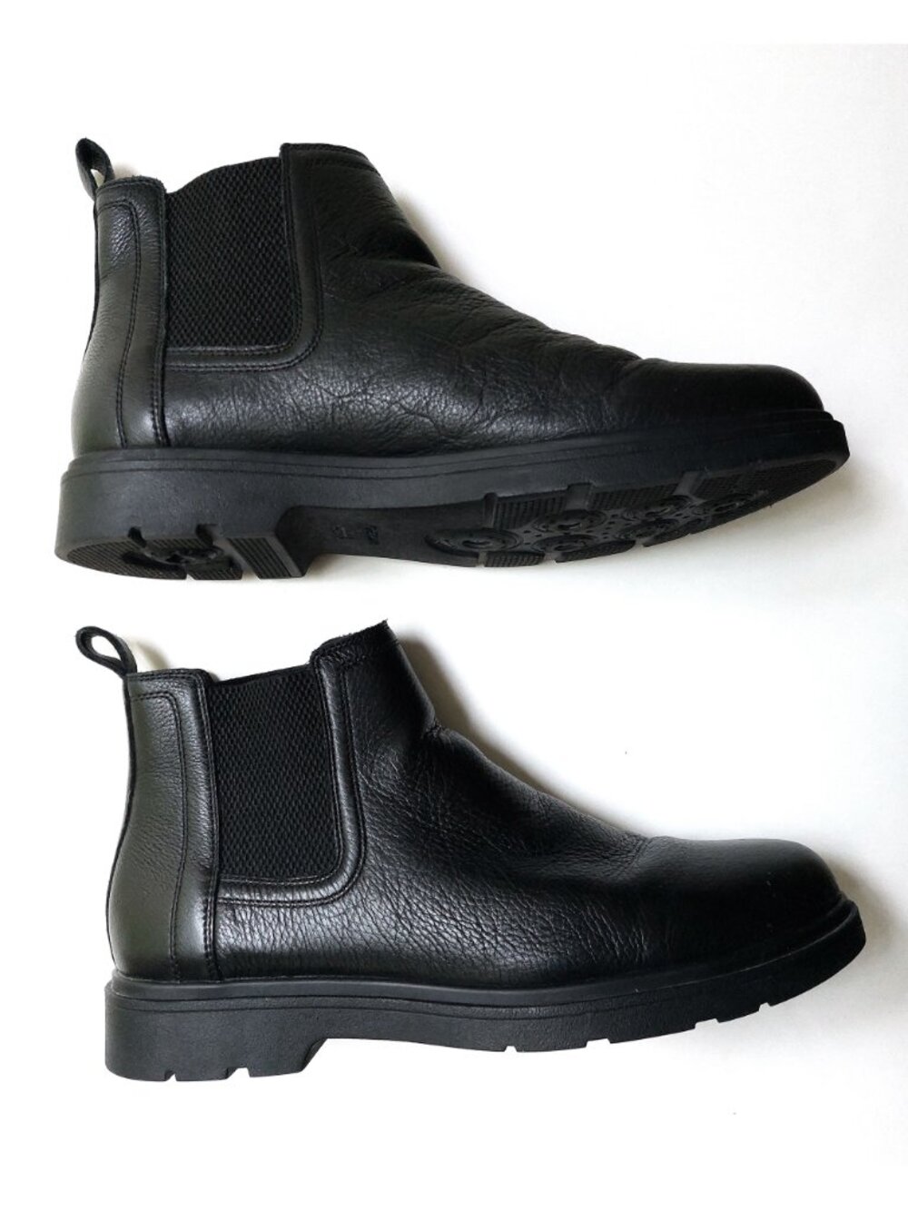 GEOX Men's Chelsea Boots, Black Leather, Spherica EC1 man - Size 44/11
